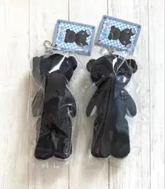 ☆ くまめいと　ぬいぐるみ　マスコット　黒　2体セット