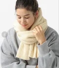 BAYFLOW 【新品・未使用】リブニットマフラー