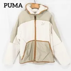 ☆極美品☆PUMA フリース　ナイロンジャケット　ドッキング　フード付き