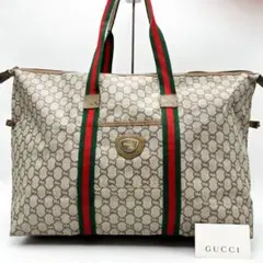 ✨大容量✨ GUCCI グッチプラス GG柄 シェリーライン PVC トート