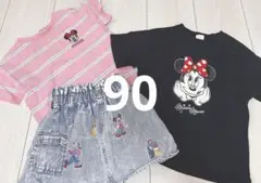 ミニー　リトシー　フタフタ　バースデイ　しまむら　スカート　Tシャツ　ディズニー
