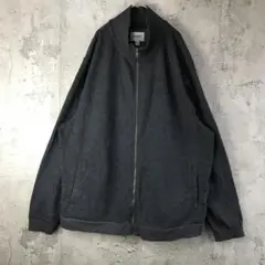 Y2308古着　トレーナー　スウェット　フルジップ　チャコール　90s Y2K