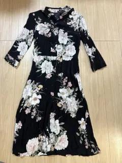 Bershka 花柄　ワンピース　ロングカーディガン