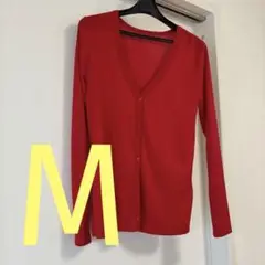 UVカーディガン Mサイズ レディース 赤 レッド 長袖