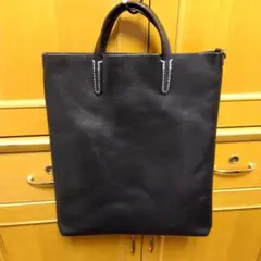 【使用回数少なめ】　ブラック　レザー　トートバッグ　阪神百貨店で購入