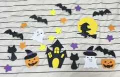 壁面飾り　ハロウィン　ラミネート済み