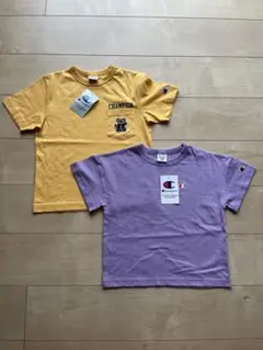 Champion Tシャツ 2枚セット イエロー パープル