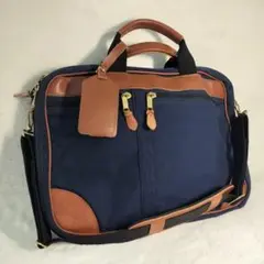 【人気ブランド】L.L.Bean☆ショルダーバッグ ネイビー×ブラウン 2way