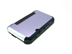 new3DSLL保護ツートンカラープラxアルミ収納ケースカバー銀新品