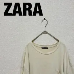 ZARA ザラ Tシャツ 半袖 メンズ ベージュ