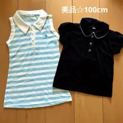 [美品] ポロワンピース、シャツセット⭐︎100cm