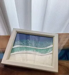 レジンアート　海　枠付き　30×26cm No.202