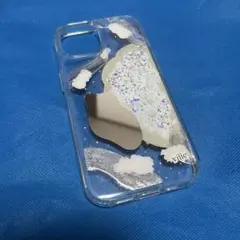 iPhone15ケース　ハンドメイド　鏡付き