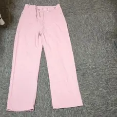 ピンク ワイドレッグデニム S
