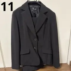 ブラックビジネススーツ　パンツスーツ