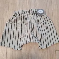 maarook ショートパンツ　90 マルーク　ストライプ ベージュ