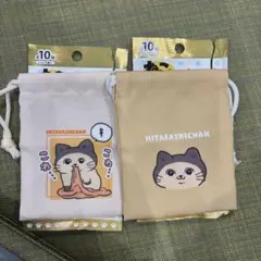 ねこに転生したおじさん　みたらしちゃん 　プチ巾着　2枚セット