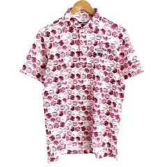 CUTTER&BUCK カッター&バック 総柄 半袖 ポロシャツ L