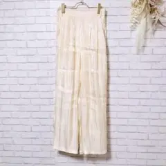 【美品】I-am ガウチョパンツ サテン生地 レディース ボトム Mサイズ