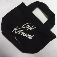 Cafe Kitune ブラック ミニトートバッグ