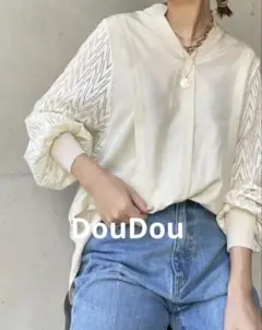 ドルマンスリーブ　ブラウス　ベージュ