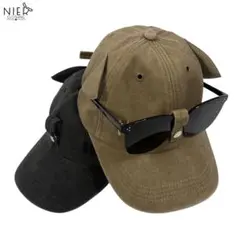 NieR / 猫耳＆サングラス付きVINTAGE CAP【ミリタリーカーキ】