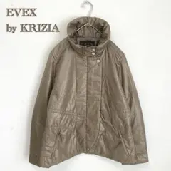 EVEX by KRIZIA】中綿ジャケット　光沢　ポリエステル【40】ベージュ