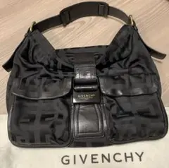GIVENCHY ジバンシー ショルダーバッグ 総柄 レザー キャンバス