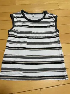 西松屋 タンクトップ ボーダー グレー