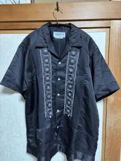 Yanaluumオープンカラー 半袖 メキシカンシャツ キューバシャツメンズ44