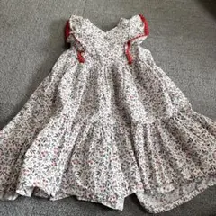 花柄フリル付きワンピース 100cm