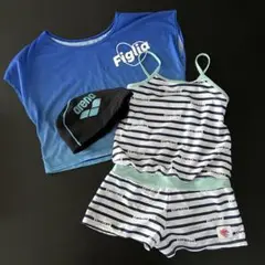 CAPRICHO Figlia ストライプ水着 セット 女の子 130cm