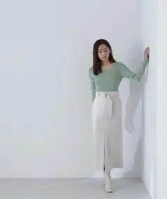 2025ベルテッドナロースカート NATURAL BEAUTY BASIC