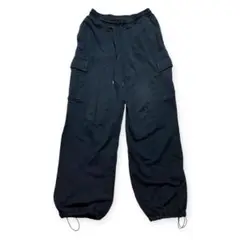 UNIQLO ルーズフィットカーゴジョガーパンツ スウェット M ブラック