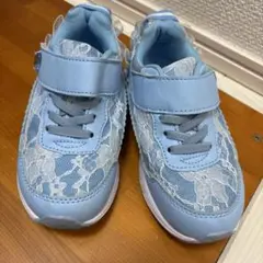 Majolica 水色レーススニーカー 17.0 バースデー しまむら 女児