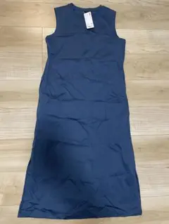【タグ付き】ユニクロ　マーゼライズコットンスリットワンピース　S