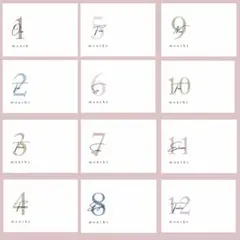 2.マンスリーカード 月齢カード（足型 手型 シンプル）