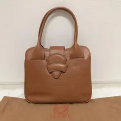 【美品】ロエベ バルセロナ ハンドバッグ キャメル レディース