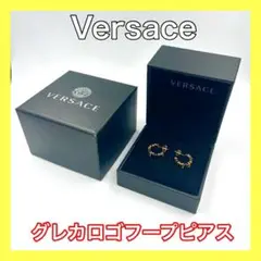 【新品未使用】VERSACE/ロゴ グレカフープピアス ゴールド ヴェルサーチェ
