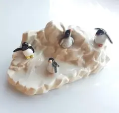 ペンギン　氷山　ミニチュア　陶器　置物　BONE CHINA JAPAN