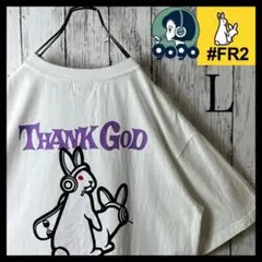 【激レア】FR2 9090 コラボ Tシャツ L 白 紫 THANK GOD 黒