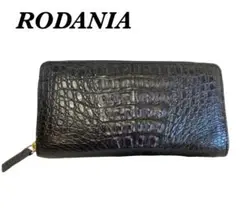 【極美品】 ロダニアRODANIA クロコダイル 一枚革 ロングウォレット