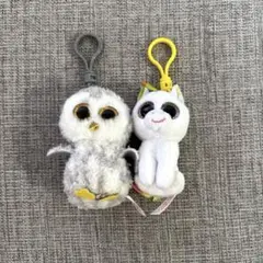 ty ビーニーブーズ ピクシー(ユニコーン) フクロウ キーホルダー