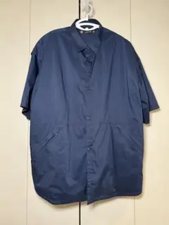 【大きいサイズ/3XL】GU UNDERCOVERジップポケットシャツ　ネイビー