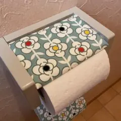3124【2点100円、3点200円引き】花柄トイレットペーパーカバー