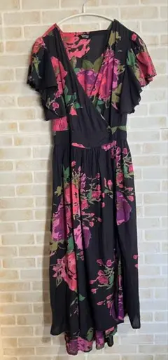 velnica カシュクールワンピース 花柄