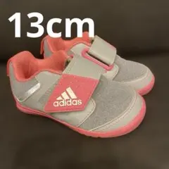 adidas ベビーシューズ グレー/ピンク 13cm
