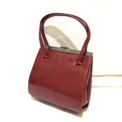 パーティバッグ ハンドバッグ 赤 型押し レディース