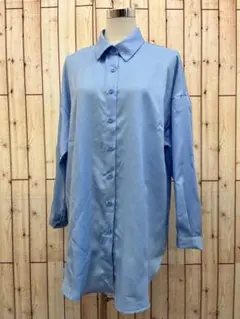 ⭐︎SHEIN⭐︎春夏涼しげ⭐︎ゆったりシルエットシンプルシャツ【中古】a8