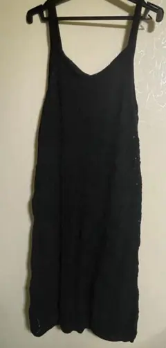 GRL 前後2Way透かし編みキャミワンピース ブラック